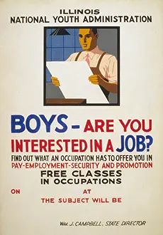 Advertisement Prints: Help Wanted. Boys - are you interested in a job