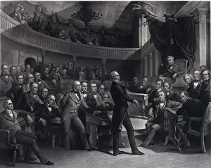Whig Prints: Henry Clay (1777-1852) addressing the U