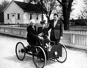 Grandson Prints: Henry Ford in his first automobile dated 1896