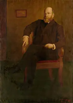 Inequality Prints: HENRY GEORGE, by George de Forest Brush, 1903, American painting, oil on canvas