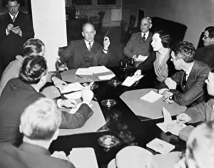 Fdr Cabinet Prints: Henry Morgenthau, Jr. announces he has been named Acting Secretary of the Treasury