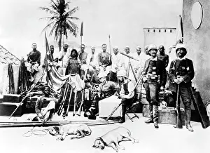 Dogs Prints: Henry Morton Stanley (seated, center)