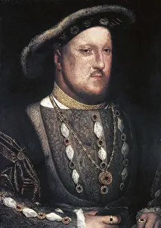 1536 Prints: Henry VIII. ca. 1536. Portrait of an anonymous artist from an original by Hans Holbein