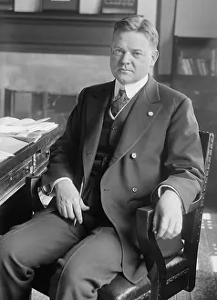 Engineers Prints: Herbert Hoover as Head of the U.S. Food Administration during World War 1 in 1918
