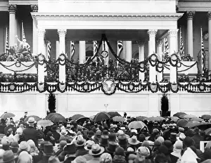 Inaugurations Prints: Herbert Hoover takes oath of office as President in Washington