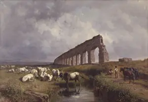 Shepherd Prints: Herd of buffalo grazing (Mandria di bufali in pastura)
