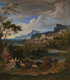 Coast Prints: HEROIC LANDSCAPE WITH RAINBOW, by Joseph Anton Koch