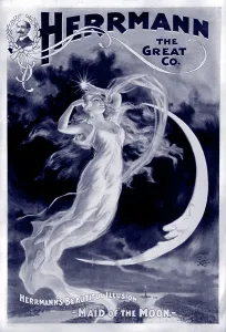 Floating Prints: Herrmann the Great, Herrmann's Beautiful Illusion - Maid of the Moon