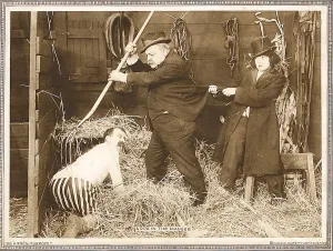 1900s Movies Prints: HIS HIDDEN PUPOSE, left: Chester Conklin on lobbycard, 1918