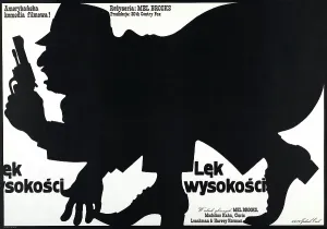 1977 Movies Prints: HIGH ANXIETY, (aka LEK WYSOKOSCI), Polish lobbycard, Mel Brooks, 1977