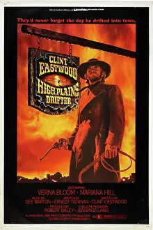 Sign Prints: HIGH PLAINS DRIFTER, US poster, Clint Eastwood, 1973