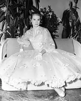 Helen Rose Prints: HIGH SOCIETY, Grace Kelly, on-set in a dress by Helen Rose, 1956