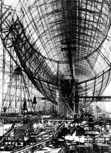 Airship Prints: Hindenburg Airship under construction
