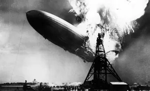 2000 Prints: HINDENBURG bursting into flames May 6, 1937 at the mooring mast at Lakehurst, N.J