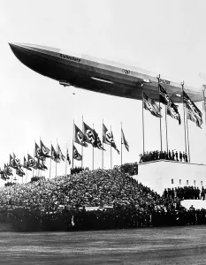 Hydrogen Prints: The Hindenburg, flying low in salute of the Nazi hosts of the Nuremberg Congress