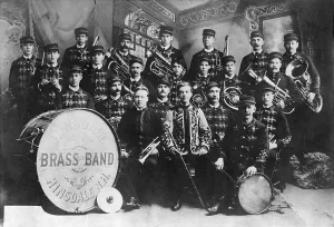 Group Photo Prints: Hinsdale Brass Band, Hinsdale, New Hampshire, photograph, 1906