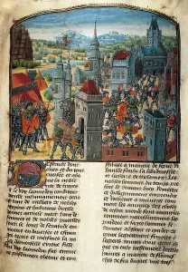 Sierra Del Torcal Prints: History of Troy. Heracles takes Troy and captures king Laomedn
