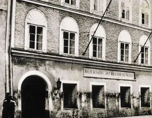 Hitler Prints: HITLER, Adolf (1889-1945). Image of Braunnau am Inn