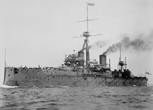 Lcgr1703 Prints: HMS Dreadnought, British battleship whose design revolutionized naval power, 1906