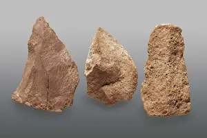 Prehistory Prints: Hoes. Mesolithic art. SPAIN. Barcelona