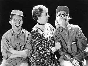Prison Uniform Prints: HOLD EM JAIL, from left: Bert Wheeler, Edna May Oliver, Robert Woolsey, 1932