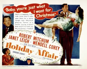 Janet Prints: HOLIDAY AFFAIR, Robert Mitchum, Janet Leigh, Wendell Corey, Gordon Gebert, 1949