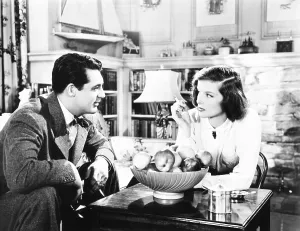 HOLIDAY, from left: Cary Grant, Katharine Hepburn, 1938