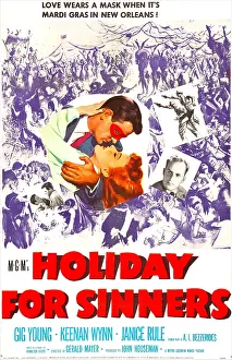 Images Dated 11th March 2014: HOLIDAY FOR SINNERS, US poster, Gig Young, Janice Rule, 1952