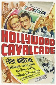 HOLLYWOOD CAVALCADE, US poster, Alice Faye, Don Ameche, Buster Keaton, Chester Conklin, Ben Turpin, 1939, TM and copyright 20th Century Fox Film Corp