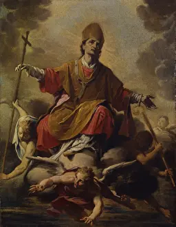 Divine Light Prints: Holy Bishop in Glory, by Antonio Lucini