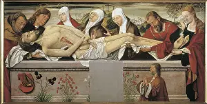 Temperas Prints: Holy Burial. 15th c. Anonymous from the Castilian school