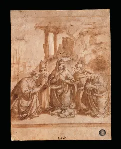 Five People Prints: Holy Family with young St John and an angel