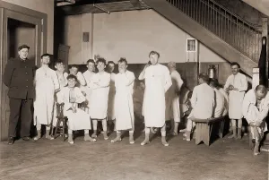 Pajamas Prints: Homeless men in New York City's Municipal Lodging House dressed for bed