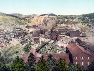 Mining Prints: Homestake Mine, South Dakota. photochrom ca. 1900