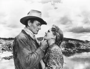 Geraldine Prints: HONDO, from left, John Wayne, Geraldine Page, 1953