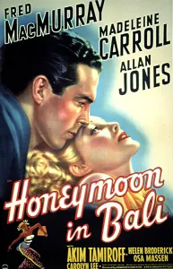 Carroll Prints: HONEYMOON IN BALI, Fred MacMurray, Madeleine Carroll, 1939