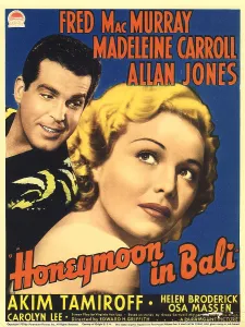 Madeleine Prints: HONEYMOON IN BALI, from left: Fred MacMurray