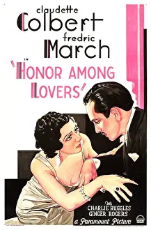 Fredric Prints: HONOR AMONG LOVERS, from left on US poster art: Claudette Colbert, Fredric March, 1931