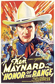 Action Prints: HONOR OF THE RANGE, Ken Maynard, Cecilia Parker, 1934