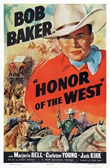 Stagecoach Prints: HONOR OF THE WEST, US poster art, top: Bob Baker, 1939
