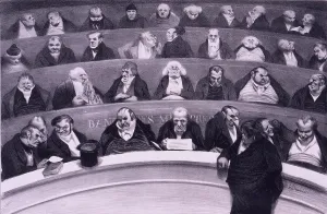 Honore Daumier (1808-1879), satirical print of members of the French legislature in session, 1834