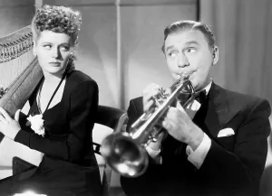 Alexis Prints: THE HORN BLOWS AT MIDNIGHT, from left, Alexis Smith, Jack Benny, 1945