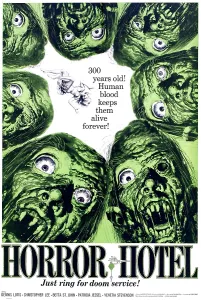 Fangs Prints: HORROR HOTEL, (aka THE CITY OF THE DEAD), one-sheet poster illustrated by Jack Davis, 1960