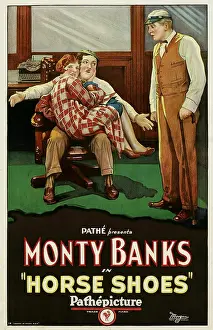 Red Hair Prints: HORSE SHOES, woman curled up on lap: Jean Arthur; man with arms outstretched