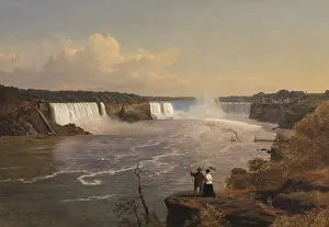 Orange Prints: Horseshoe Falls, 1850, by Frederick Holloway, Canadian painting, oil on canvas