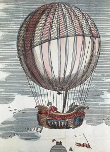 Jacques Etienne Y Joseph Michel Prints: Hot-air balloon. 18th c. Engraving