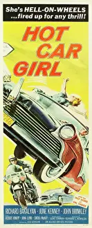 Car Chase Prints: HOT CAR GIRL, US insert poster art, 1958