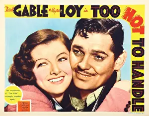 TOO HOT TO HANDLE, US lobbycard, from left: Myrna Loy, Clark Gable, 1938