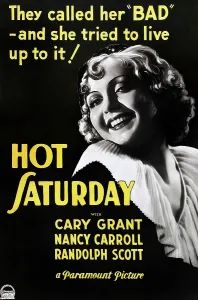 1930s Makeup Prints: HOT SATURDAY, Nancy Carroll on US poster art, 1932