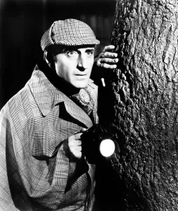 Tweed Cap Prints: THE HOUND OF THE BASKERVILLES, Basil Rathbone as Sherlock Holmes